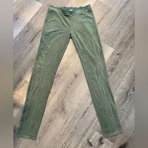 Vertigo Paris Olive Stretch Pants L Soft Pull-On Long Inseam 36”